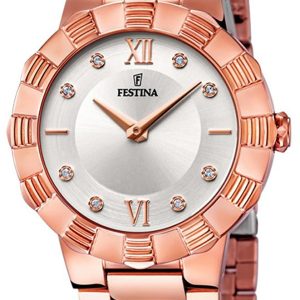 Festina Damklocka F16733-4 Silverfärgad/Roséguldstonat stål Ø35 mm