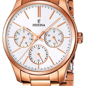 Festina Damklocka F16816-1 Sport Silverfärgad/Roséguldstonat stål