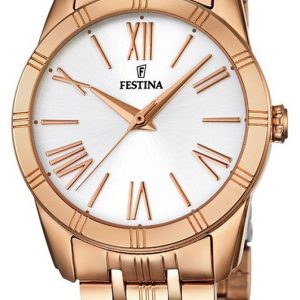 Festina Damklocka F16943-1 Dress Silverfärgad/Roséguldstonat stål