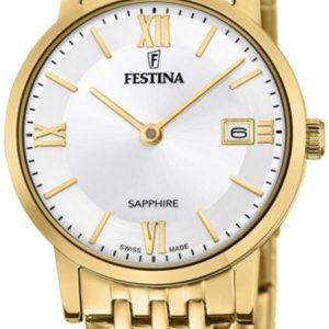 Festina Damklocka F20021-1 Vit/Gulguldtonat stål Ø29 mm