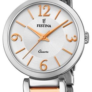 Festina Damklocka F20213-2 Silverfärgad/Roséguldstonat stål Ø31 mm