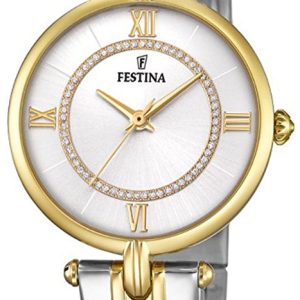 Festina Damklocka F20316-1 Mademoiselle Silverfärgad/Gulguldtonat