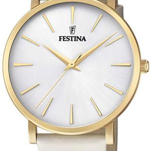 Festina Damklocka F20372-1 Silverfärgad/Läder Ø38 mm