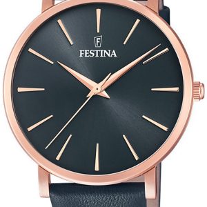 Festina Damklocka F20373-2 Grå/Läder Ø38 mm