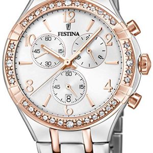 Festina Damklocka F20394-1 Vit/Roséguldstonat stål Ø39 mm