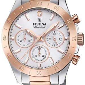 Festina Damklocka F20398-1 Silverfärgad/Roséguldstonat stål Ø39 mm