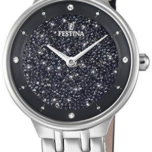 Festina Damklocka F20404-3 Mademoiselle Svart/Läder Ø31 mm