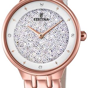 Festina Damklocka F20406-1 Mademoiselle Vit/Läder Ø30.5 mm