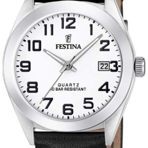 Festina Damklocka F20447-1 Vit/Läder Ø28 mm