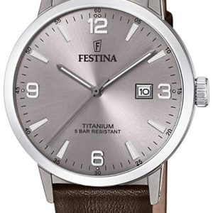 Festina Damklocka F20472-2 Grå/Läder Ø32 mm