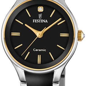 Festina Damklocka F20474-4 Ceramic Svart/Stål Ø31 mm