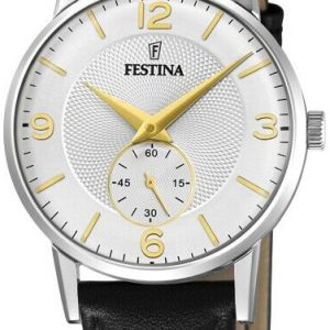 Festina Damklocka F20570-2 Retro Silverfärgad/Läder Ø29 mm