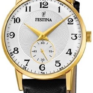 Festina Damklocka F20571-1 Retro Silverfärgad/Läder Ø29 mm