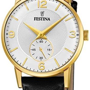 Festina Damklocka F20571-2 Retro Silverfärgad/Läder Ø29 mm