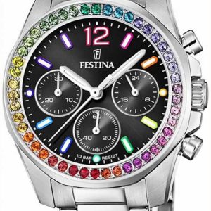 Festina Damklocka F20606-3 Boyfriend Svart/Stål Ø39 mm