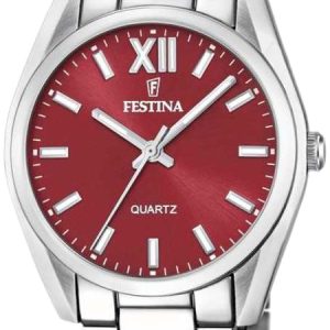 Festina Damklocka F20622-B Boyfriend Röd/Stål Ø36.8 mm