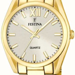 Festina Damklocka F20640-1 Boyfriend Silverfärgad/Gulguldtonat stål