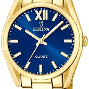 Festina Damklocka F20640-5 Boyfriend Blå/Gulguldtonat stål Ø36.8 mm