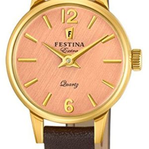 Festina Dress Damklocka F20261-2 Roséguldstonad/Läder Ø20 mm