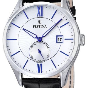 Festina Dress Herrklocka F16872-1 Vit/Läder Ø42 mm