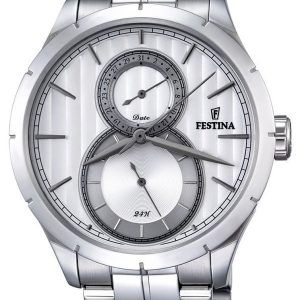 Festina Dress Herrklocka F16891-1 Silverfärgad/Stål Ø46 mm