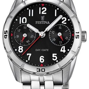 Festina F16908-3 Svart/Stål Ø33 mm