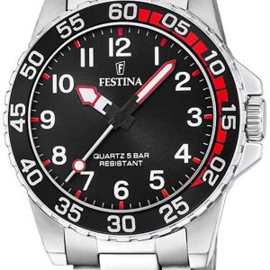 Festina F20459-3 Svart/Stål Ø36 mm