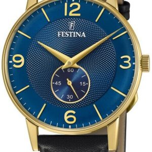 Festina F20567-3 Retro Blå/Läder Ø36 mm