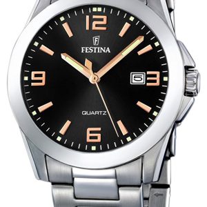 Festina Herrklocka F16376-6 Svart/Stål Ø40 mm