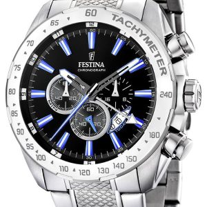 Festina Herrklocka F16488-3 Sport Svart/Stål Ø46 mm