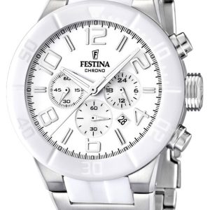 Festina Herrklocka F16576-1 Sport Vit/Stål Ø46 mm