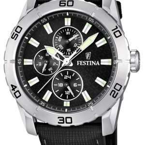 Festina Herrklocka F16607-4 Svart/Läder Ø42 mm