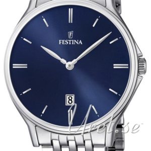 Festina Herrklocka F16744-3 Dress Blå/Stål Ø39 mm