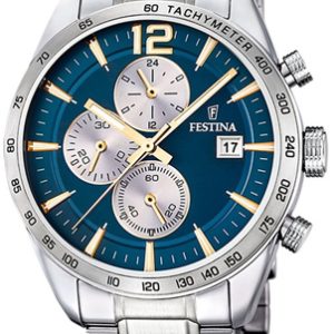 Festina Herrklocka F16759-7 Timeless Blå/Stål Ø43.5 mm