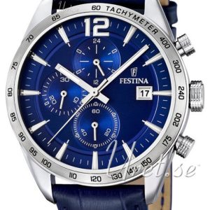 Festina Herrklocka F16760-3 Sport Blå/Läder Ø43 mm