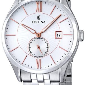 Festina Herrklocka F16871-2 Vit/Stål Ø42 mm