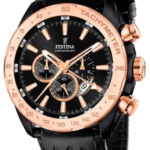 Festina Herrklocka F16899-1 Sport Svart/Läder Ø44 mm