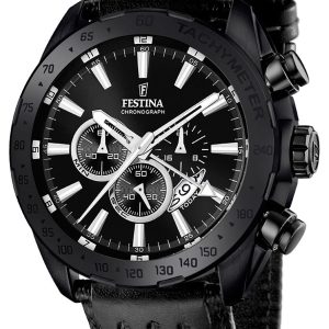 Festina Herrklocka F16901-1 Sport Svart/Läder Ø44 mm