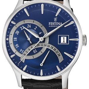 Festina Herrklocka F16983-3 Blå/Läder Ø42 mm