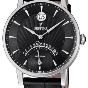 Festina Herrklocka F16984-4 Svart/Läder Ø41 mm