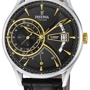 Festina Herrklocka F16985-4 Svart/Läder Ø41 mm