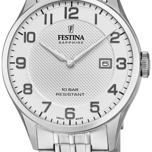 Festina Herrklocka F20005-1 Vit/Stål Ø40 mm