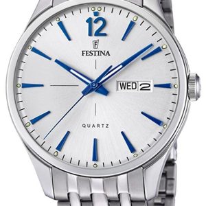 Festina Herrklocka F20204-1 Silverfärgad/Stål Ø41 mm