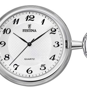 Festina Herrklocka F2024-1 Bolsillo Silverfärgad Ø49 mm