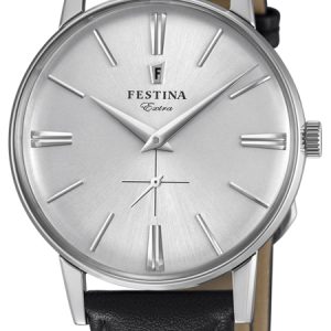 Festina Herrklocka F20248-1 Silverfärgad/Läder Ø36 mm