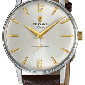 Festina Herrklocka F20248-2 Silverfärgad/Läder Ø36 mm