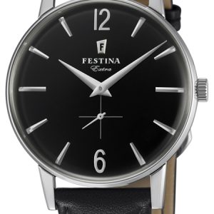 Festina Herrklocka F20248-4 Svart/Läder Ø36 mm