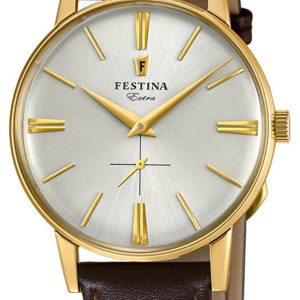 Festina Herrklocka F20249-1 Silverfärgad/Läder Ø36 mm