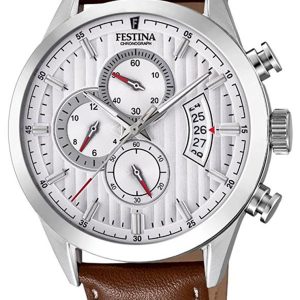 Festina Herrklocka F20271-1 Vit/Läder Ø44 mm