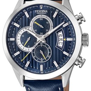 Festina Herrklocka F20271-5 Blå/Läder Ø44 mm